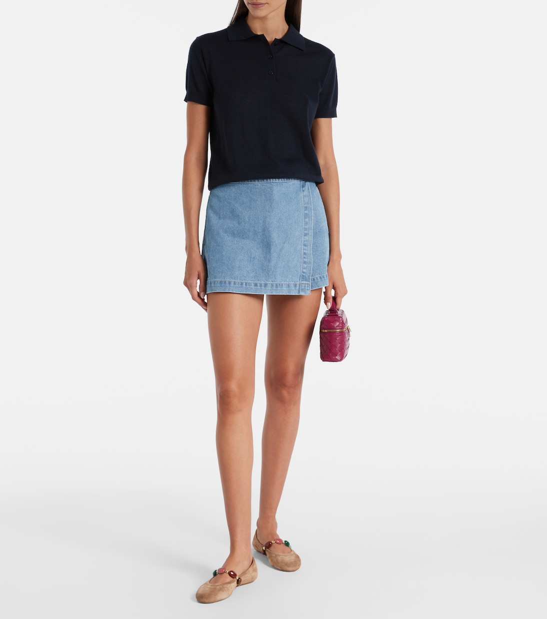 Skort Diaz in denim | Veronica Beard