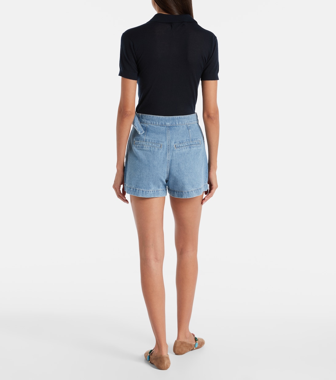 Skort Diaz in denim | Veronica Beard