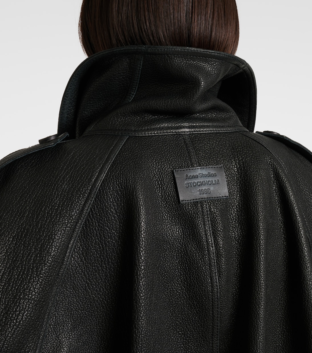 Double-breasted leather jacket | Acne Studios