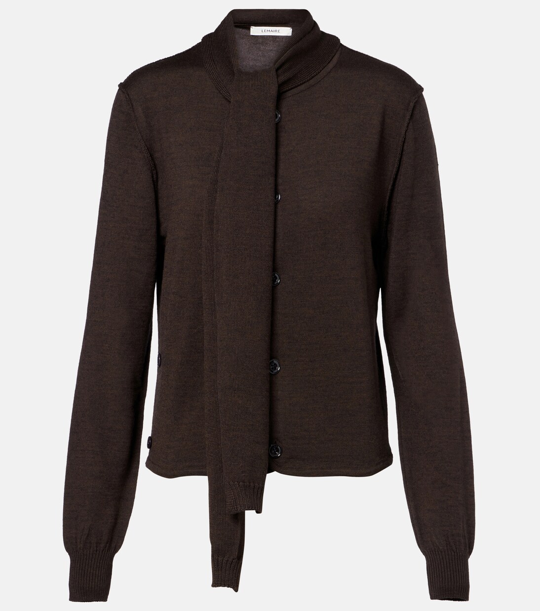 Twisted tie-detail wool-blend cardigan | Lemaire