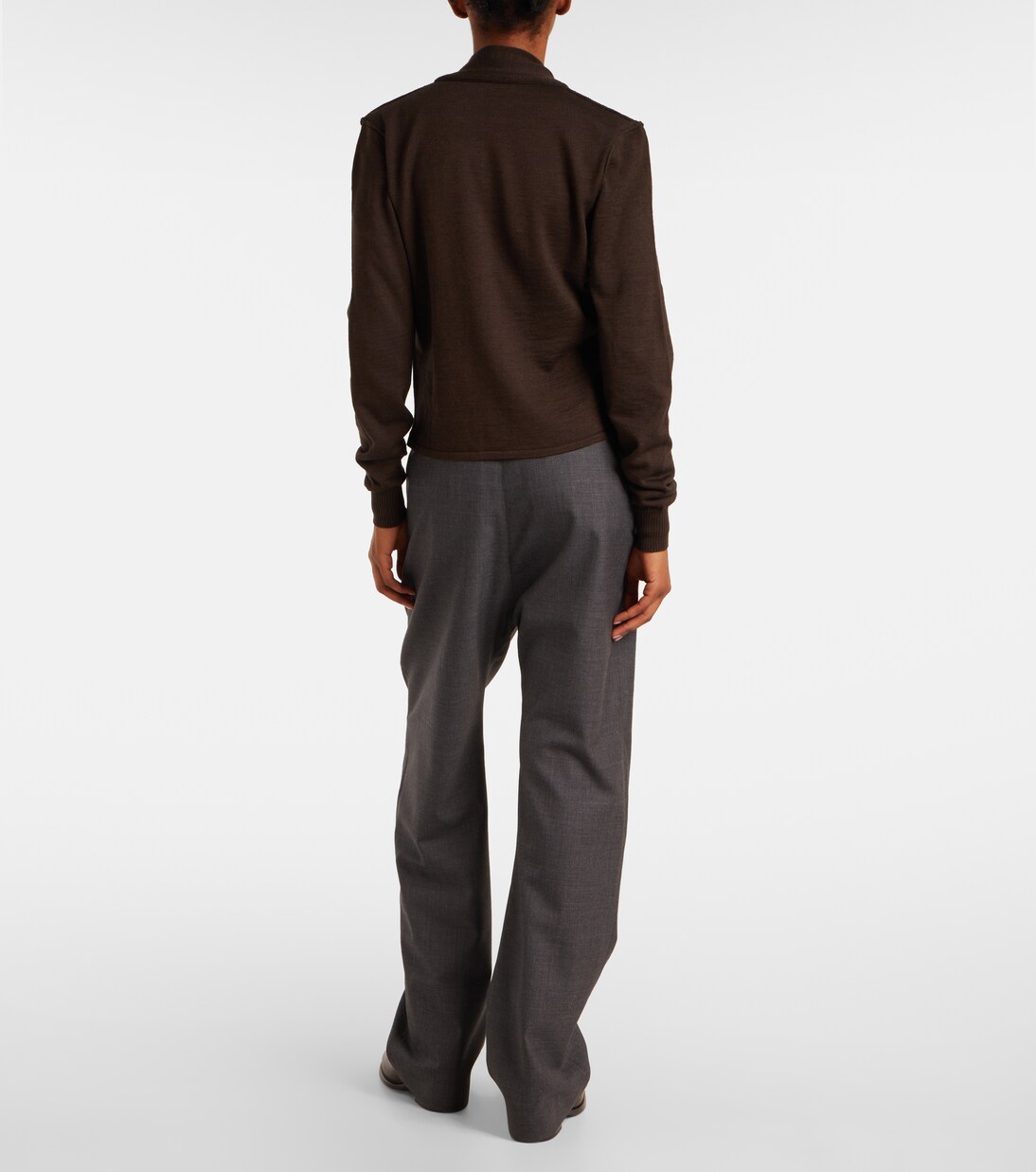 Twisted tie-detail wool-blend cardigan | Lemaire