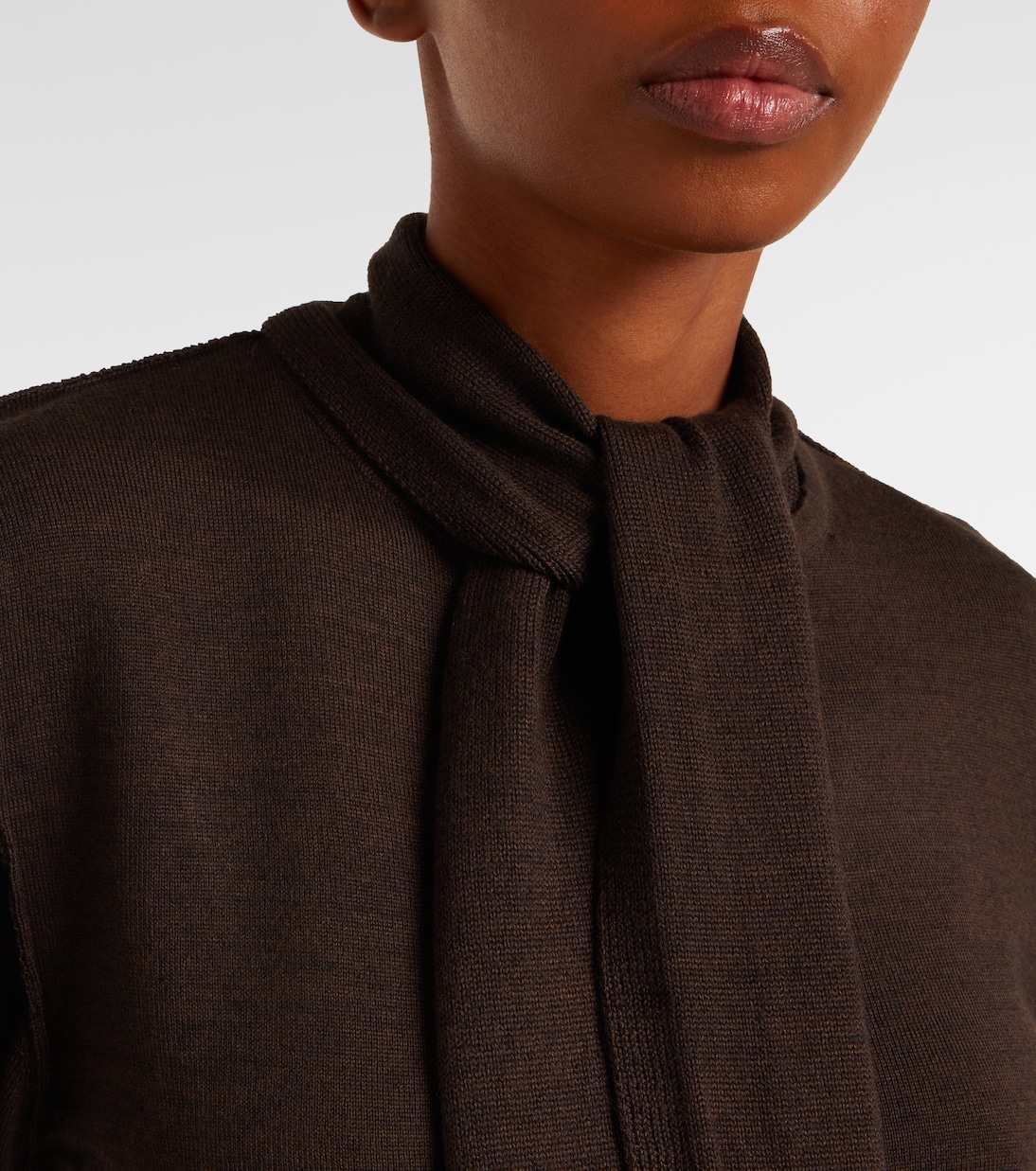 Twisted tie-detail wool-blend cardigan | Lemaire