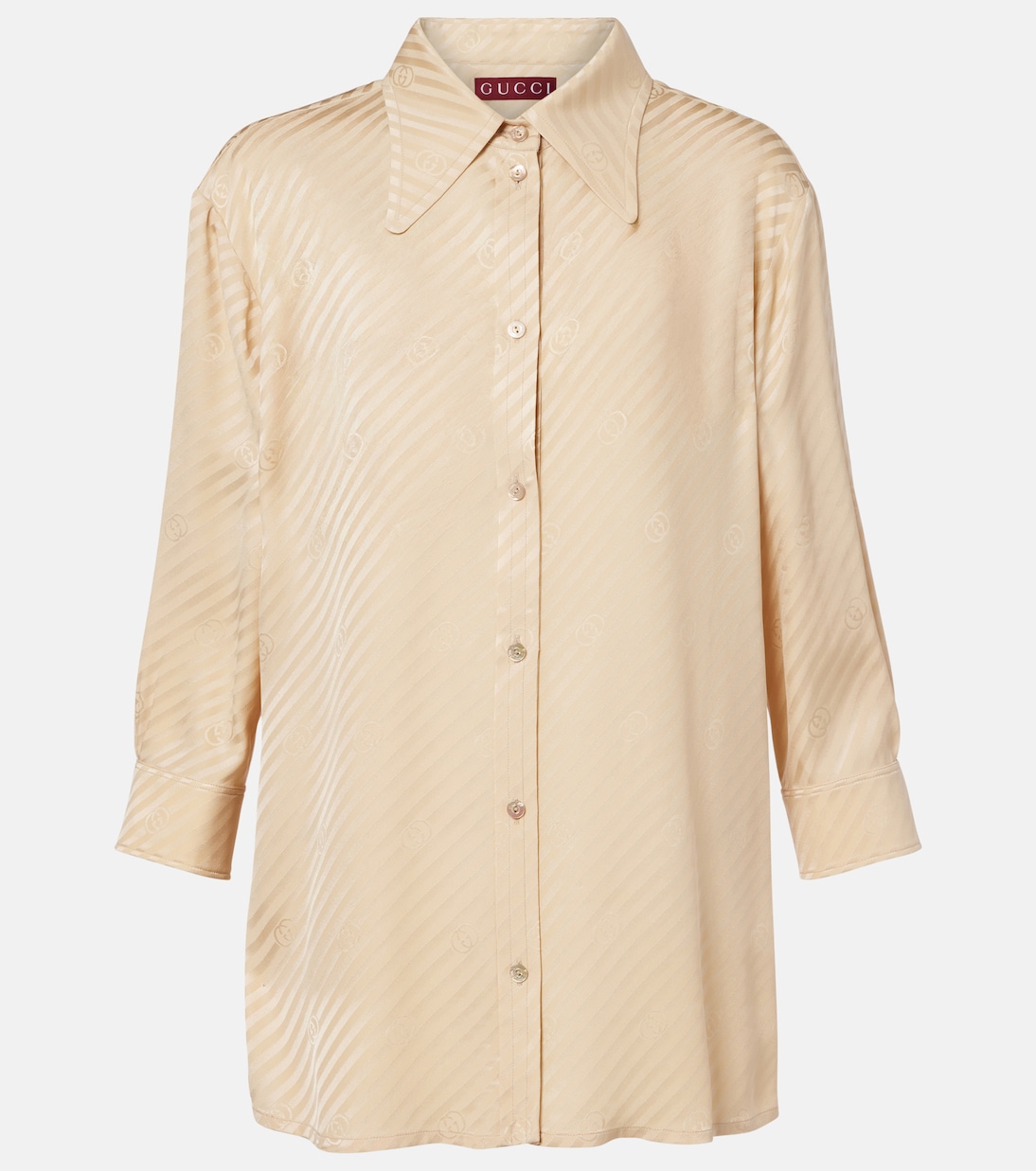 Interlocking G striped silk shirt | Gucci