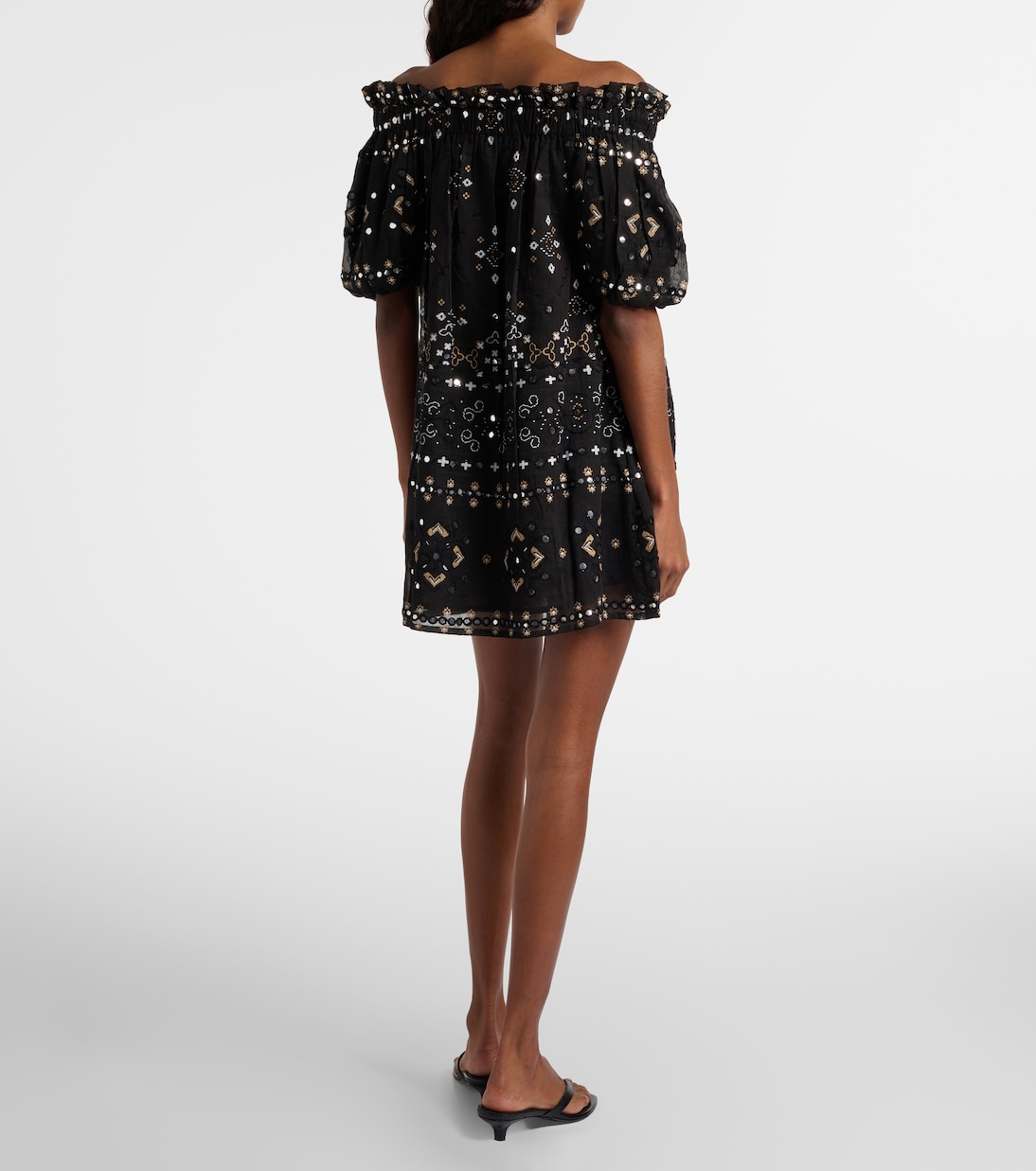 Embellished cotton poplin minidress | Juliet Dunn