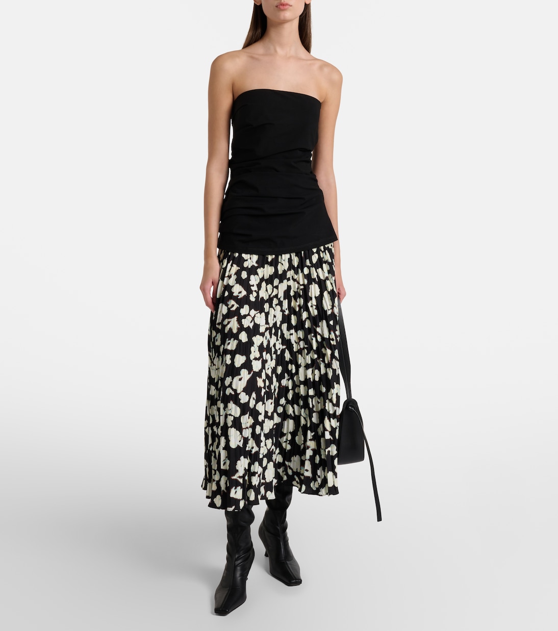 White Label Runa printed twill midi skirt | Proenza Schouler