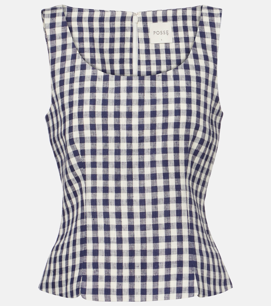 Sadie gingham linen top | Posse