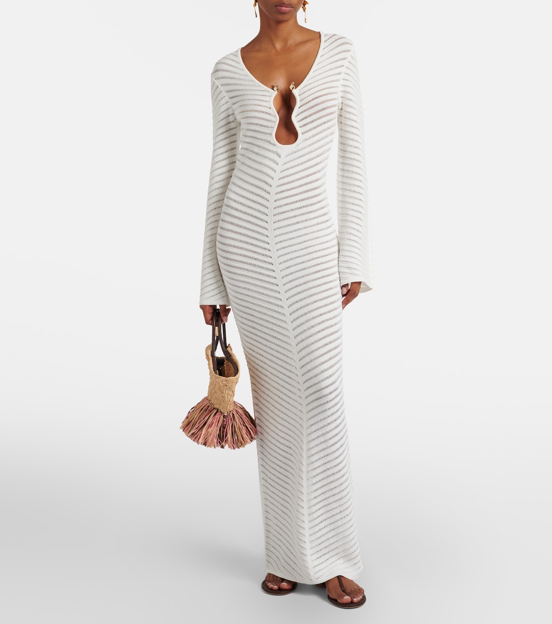 Cassis chevron knitted maxi dress | Rebecca Vallance
