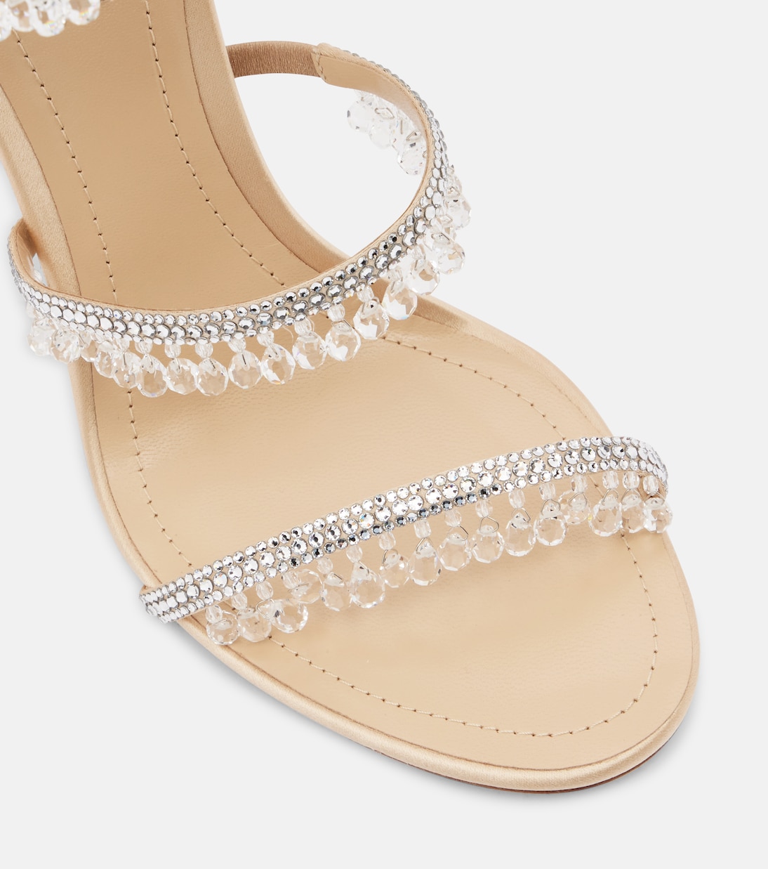 Chandelier embellished satin sandals | Rene Caovilla