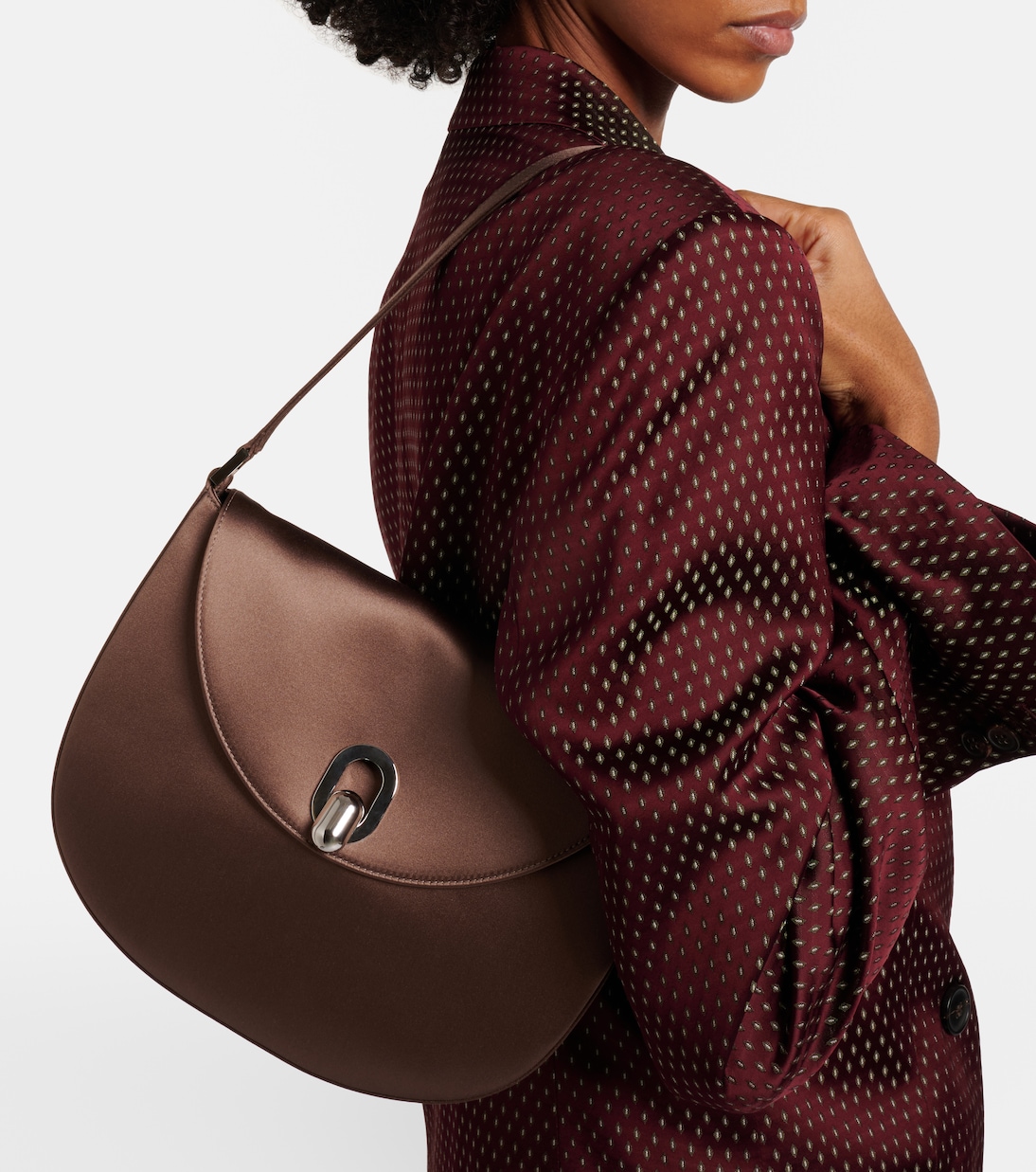 Tondo Small satin shoulder bag | Savette