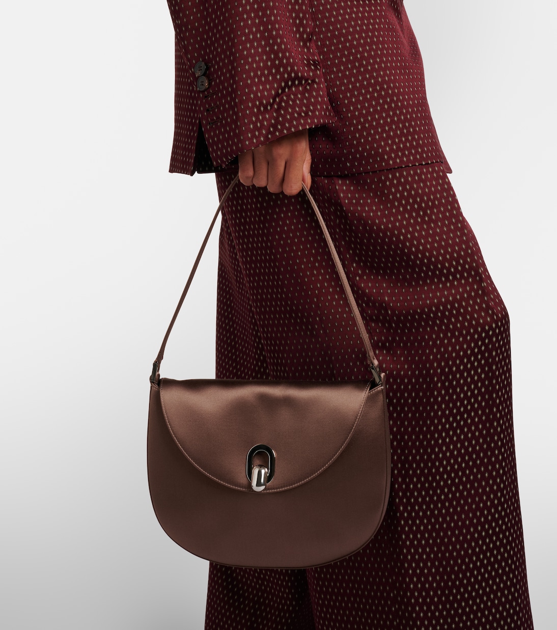 Tondo Small satin shoulder bag | Savette