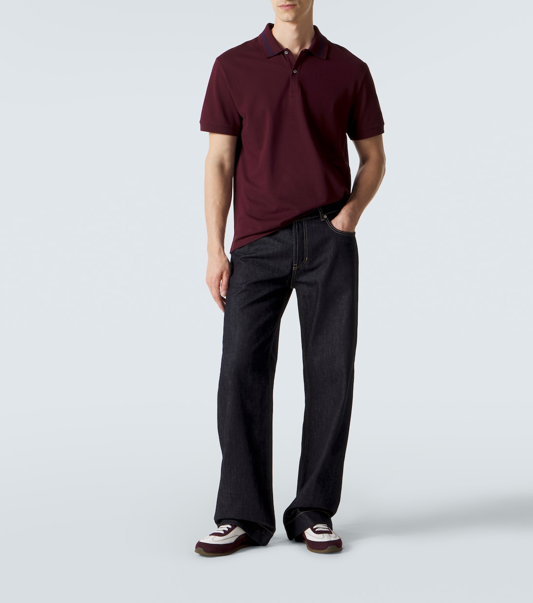 EC1 suede-trimmed leather sneakers | McQueen