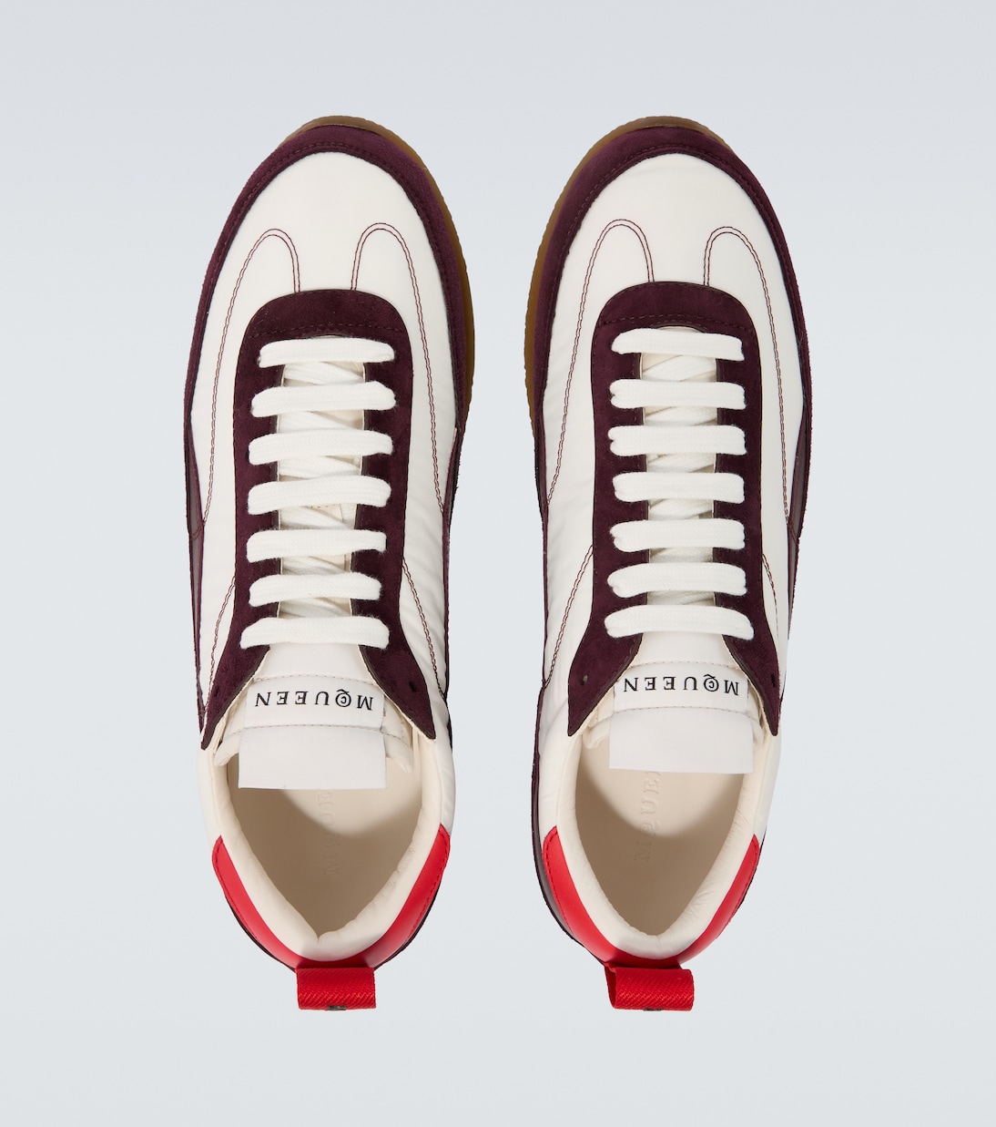 EC1 suede-trimmed leather sneakers | McQueen