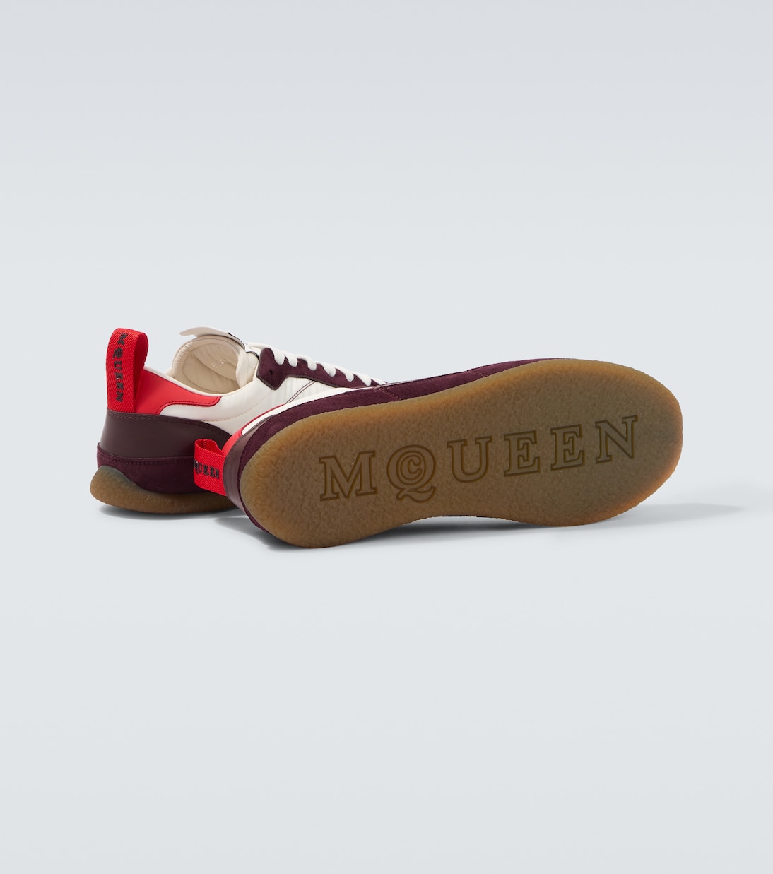 EC1 suede-trimmed leather sneakers | McQueen