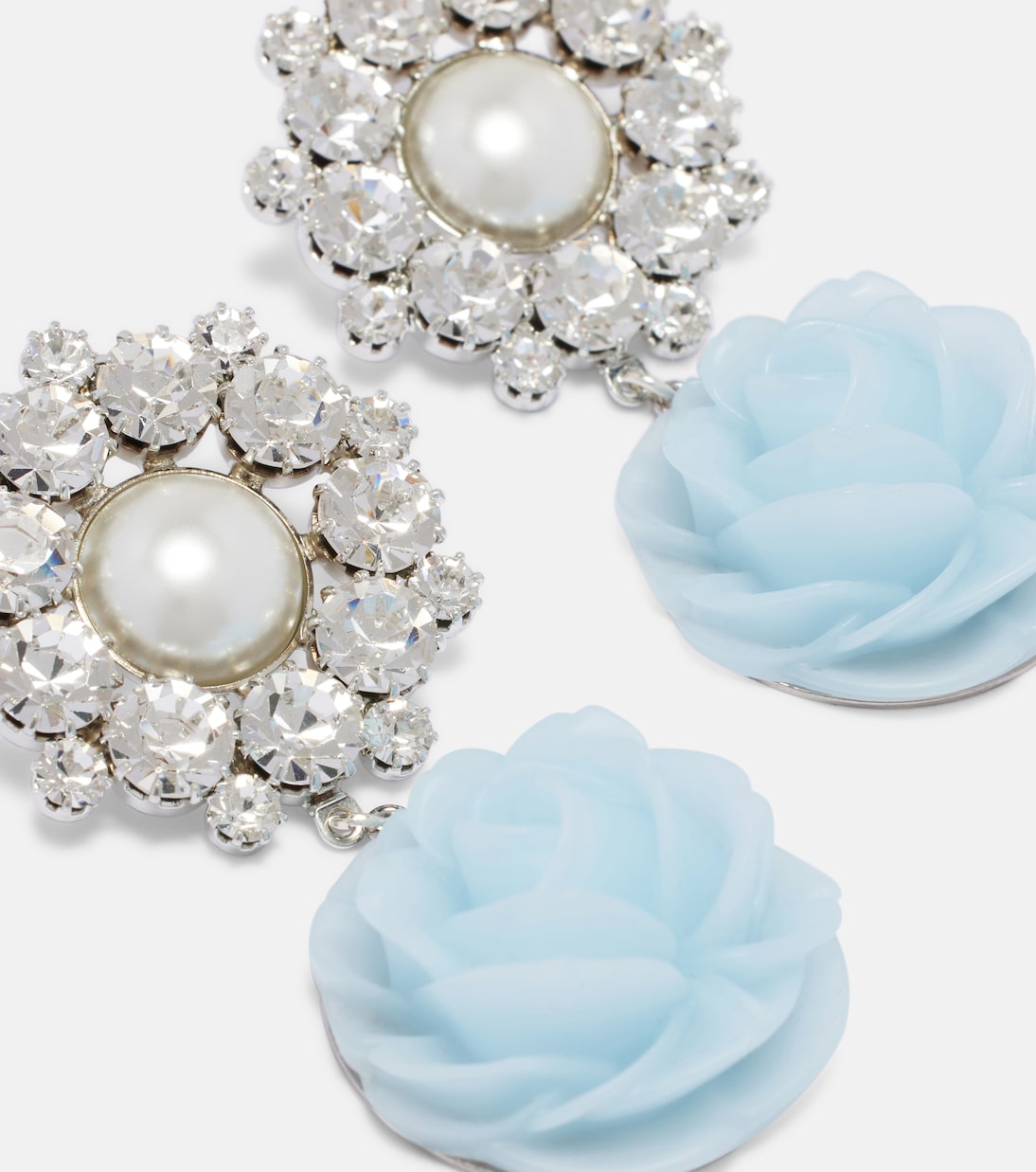 Floral-appliqué embellished drop earrings | Magda Butrym