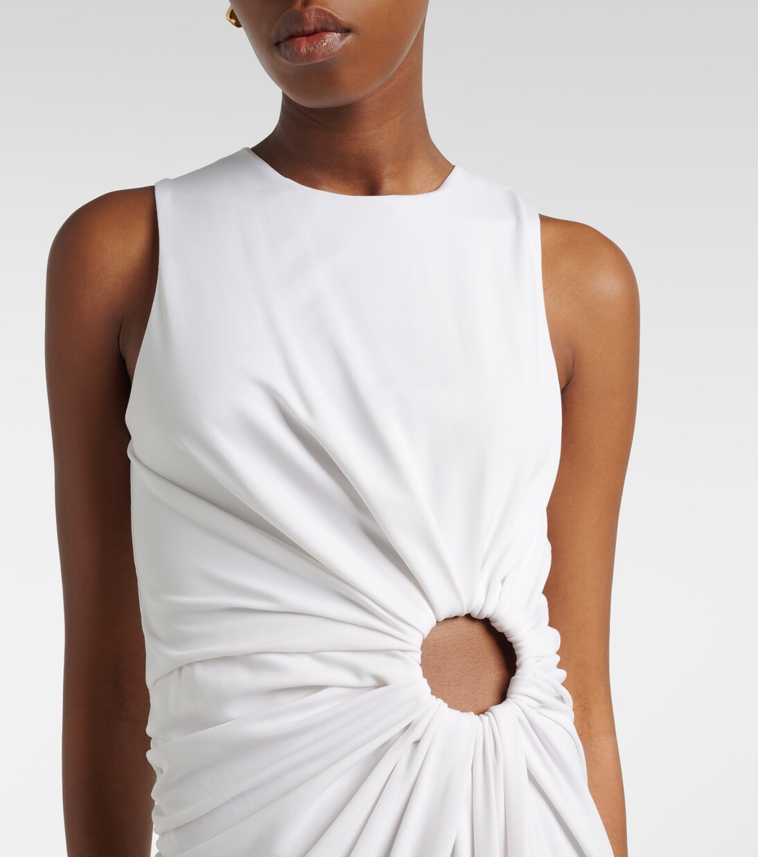 فستان طويل من الكريب الجيرسيه بفتحة مقتصة Saletta | Sportmax