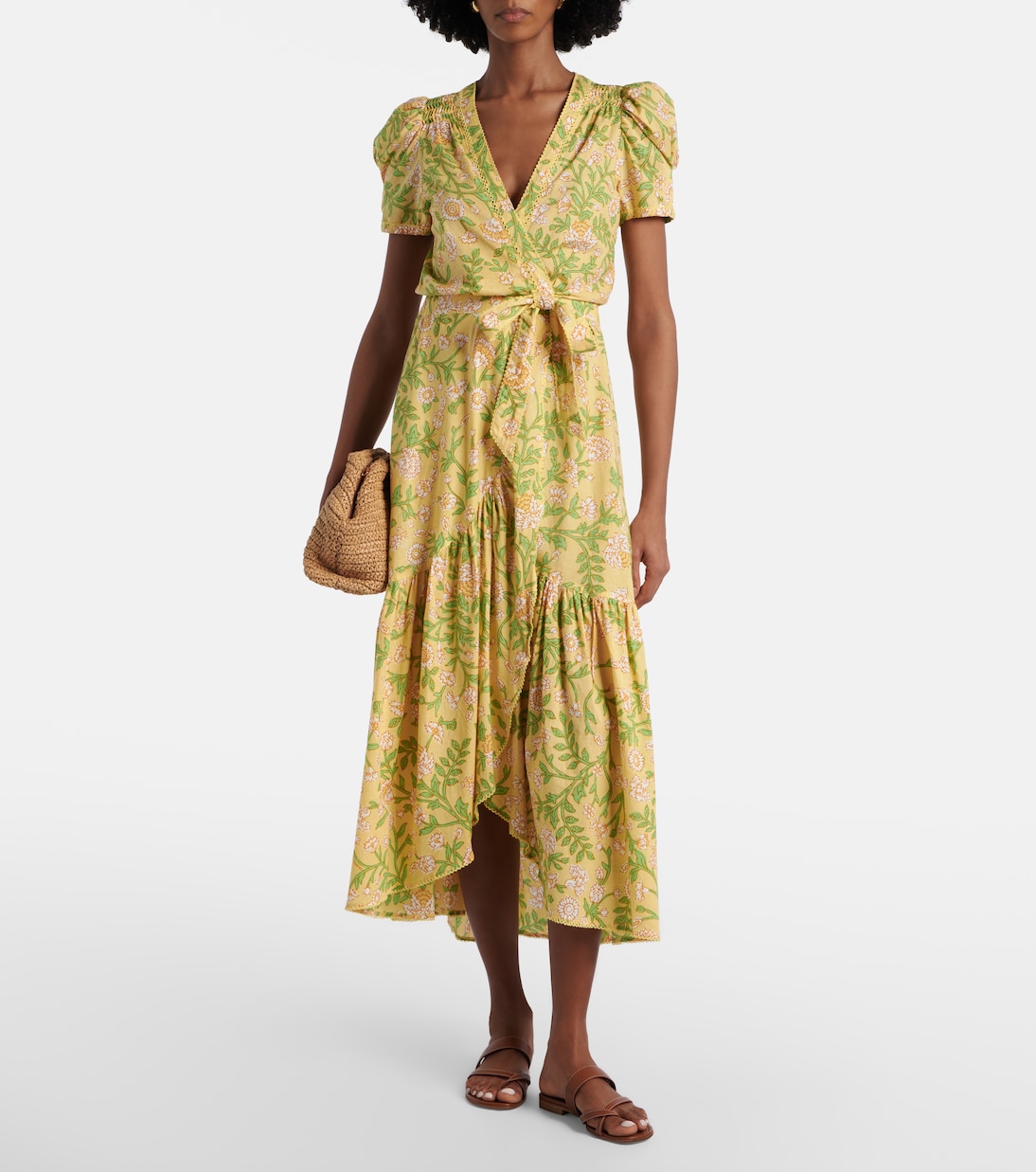 Baba floral cotton wrap dress | Poupette St Barth