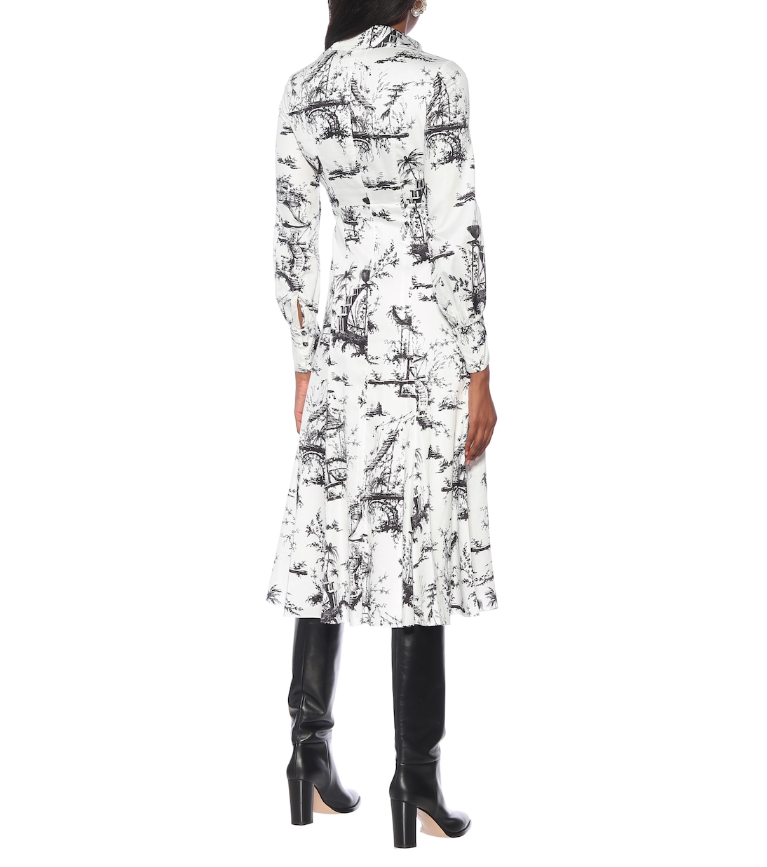 Abito Penley a stampa in cotone | Erdem