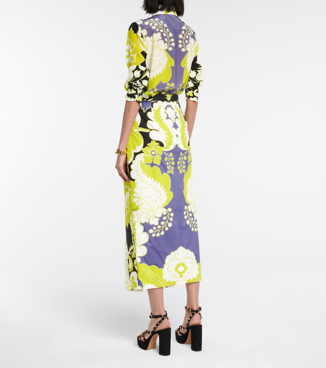Valentino falda midi de algodón | Valentino