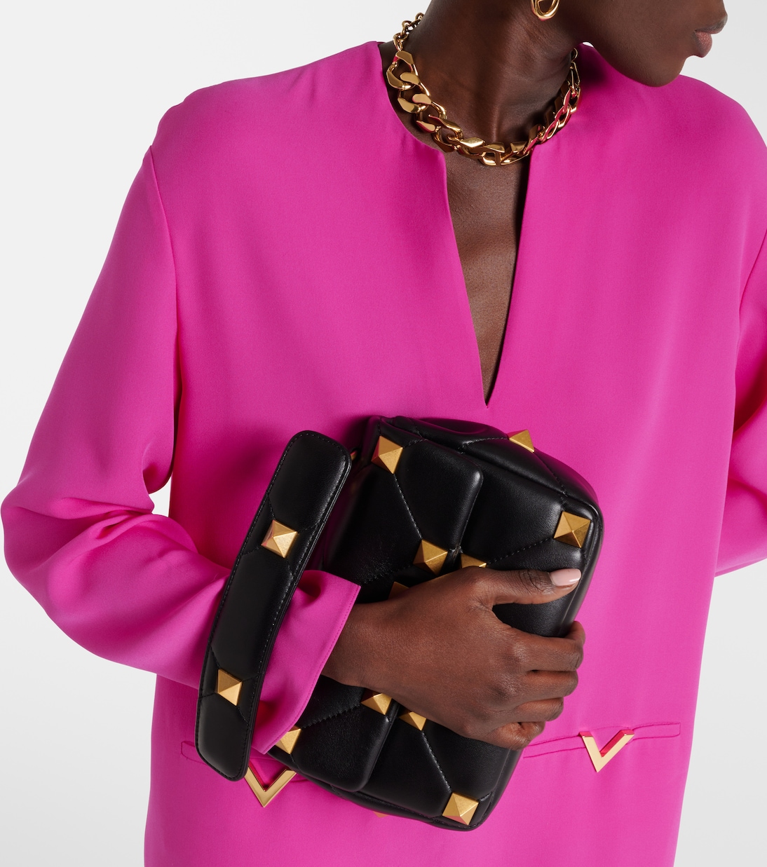 Borsa Roman Stud Medium in pelle | Valentino Garavani