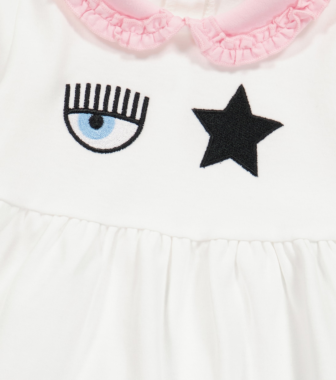 x Chiara Ferragni Baby Eyestar cotton blouse and pants set | Monnalisa