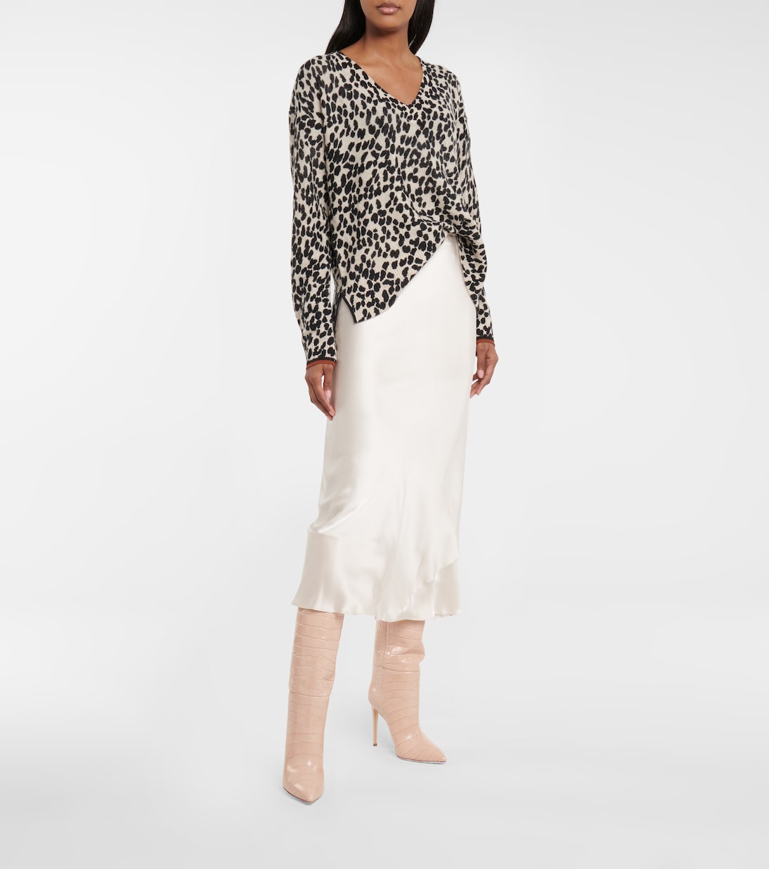 Pull Wild Touch en laine et cachemire à motif léopard | Dorothee Schumacher