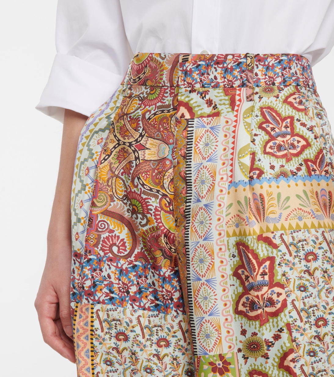 Pantalon en soie à motif cachemire | Etro