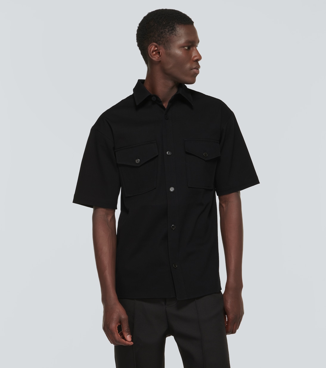 Camicia in misto cotone a maniche corte | Nanushka