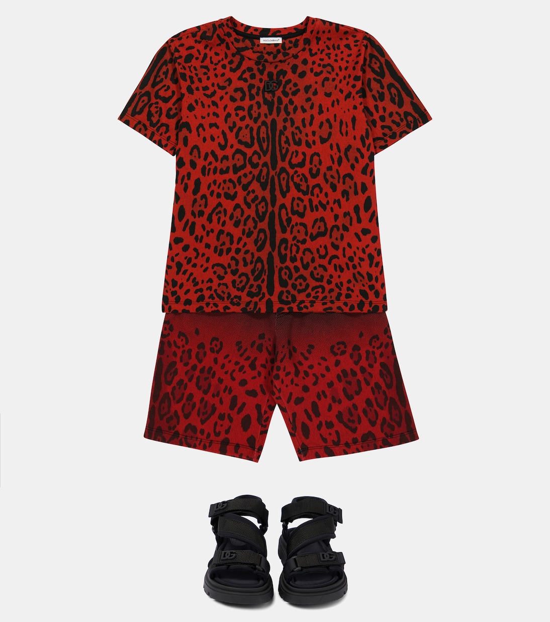 Leopard-printed shorts | Dolce&Gabbana Kids