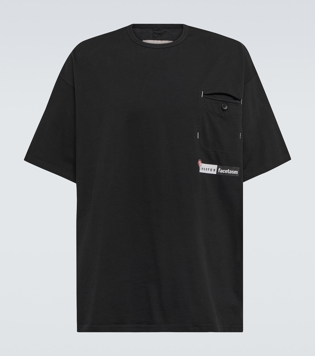 T-shirt in jersey di cotone con logo | Incotex x Facetasm
