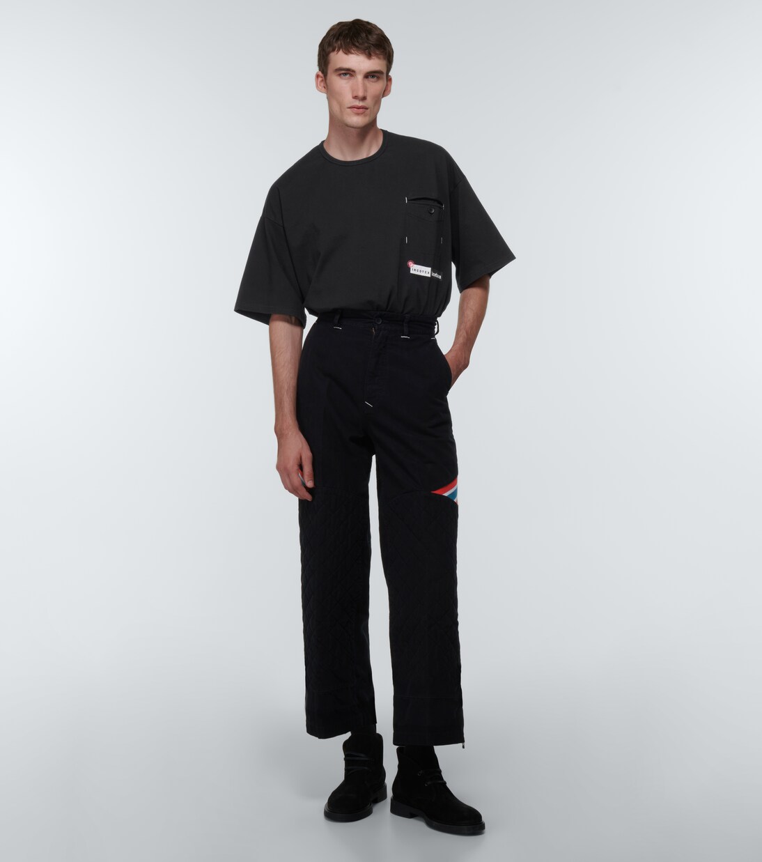 T-shirt in jersey di cotone con logo | Incotex x Facetasm