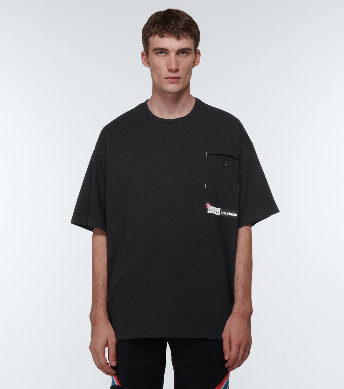 T-shirt in jersey di cotone con logo | Incotex x Facetasm