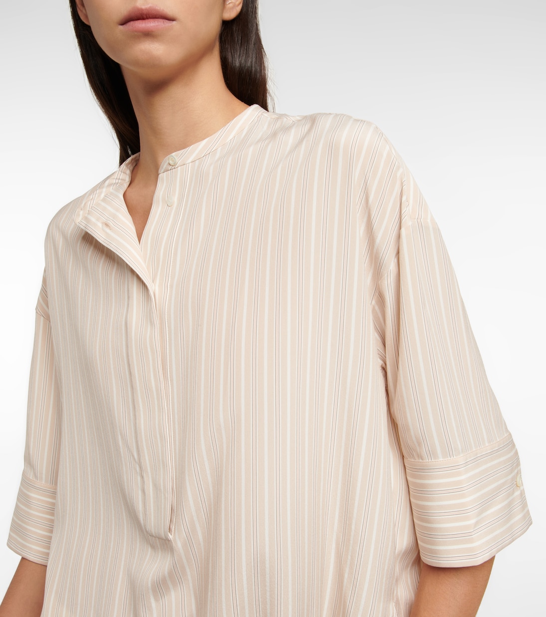 Lindsie striped silk crêpe shirt | Loro Piana