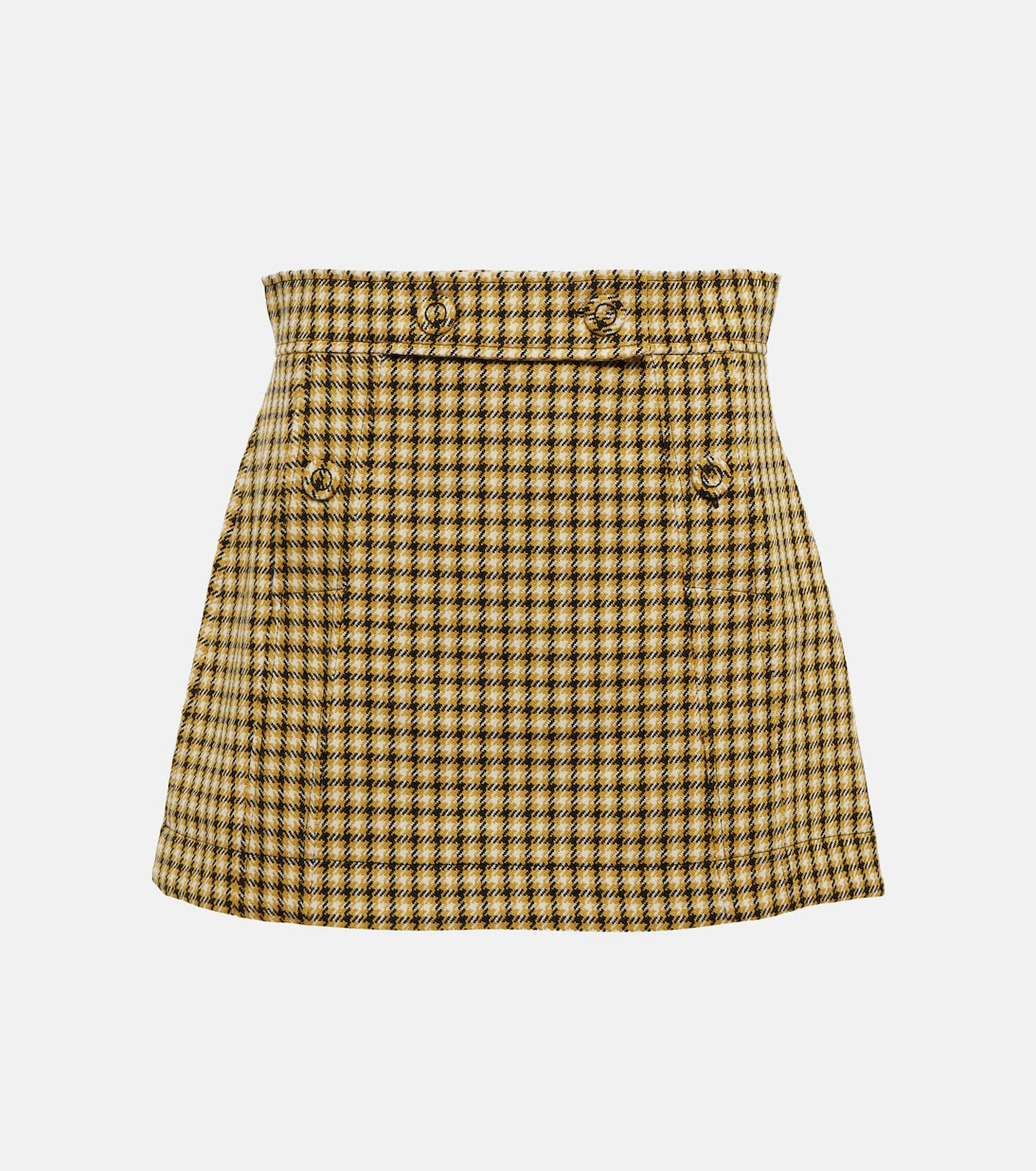 Houndstooth checked wool miniskirt | Plan C