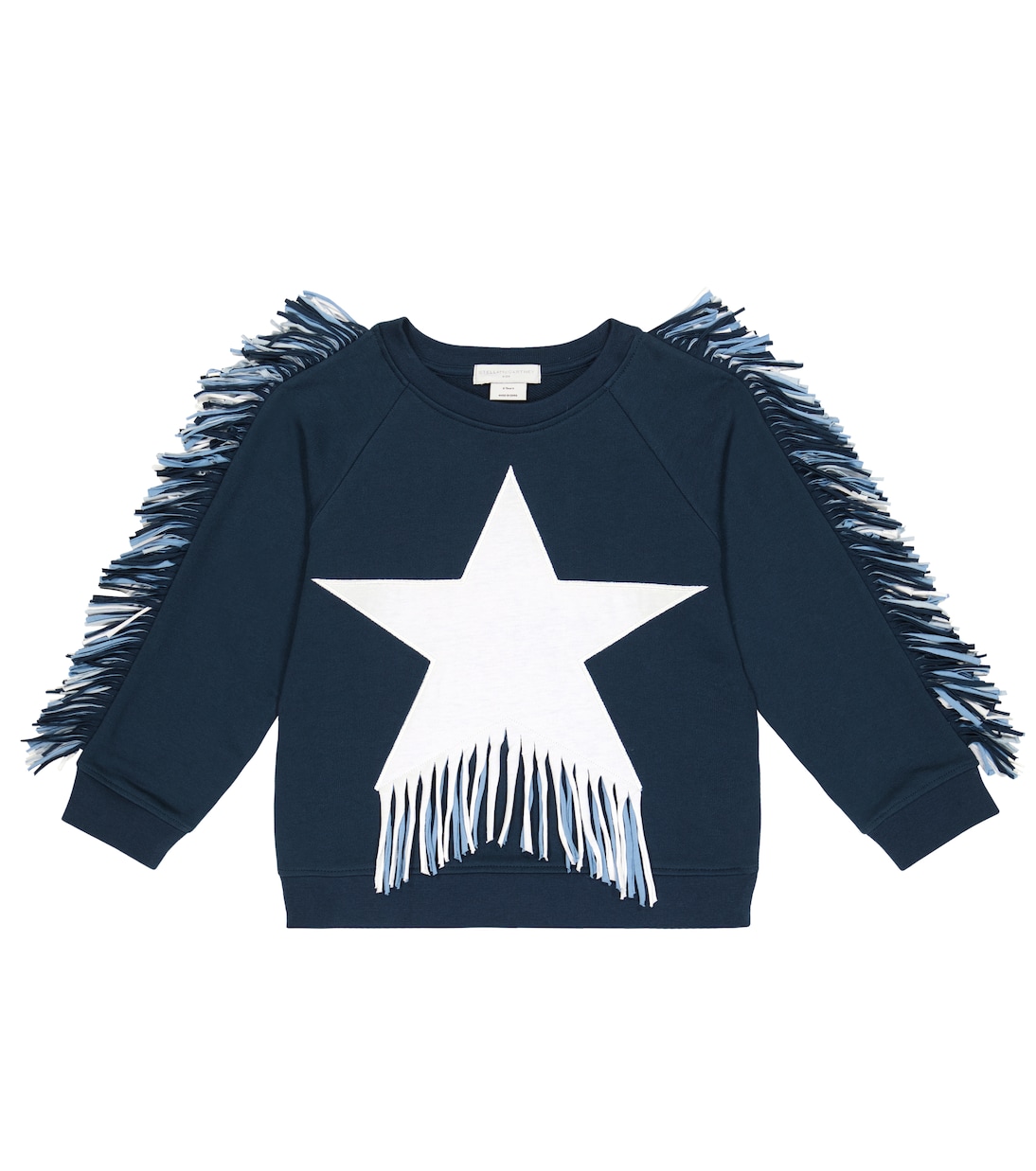 Sudadera de jersey de algodón con flecos | Stella McCartney Kids