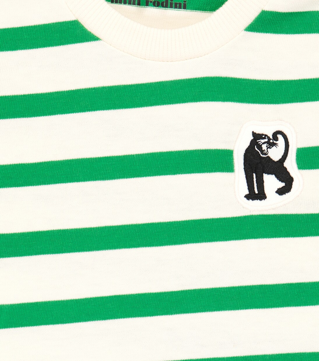 Baby Panther Patch cotton bodysuit | Mini Rodini