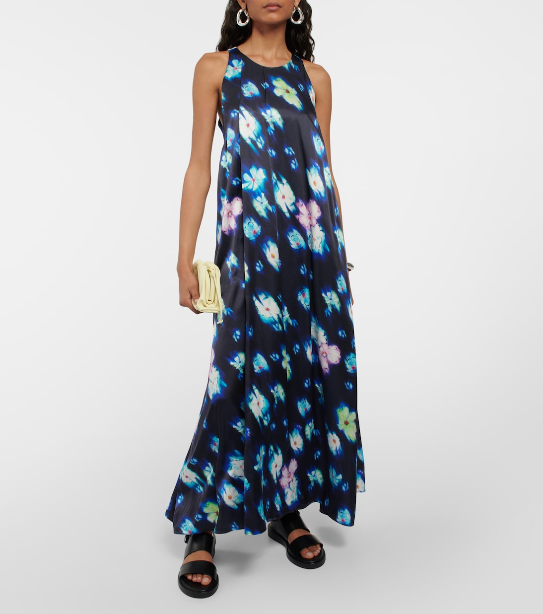 Floral satin midi dress | Dorothee Schumacher