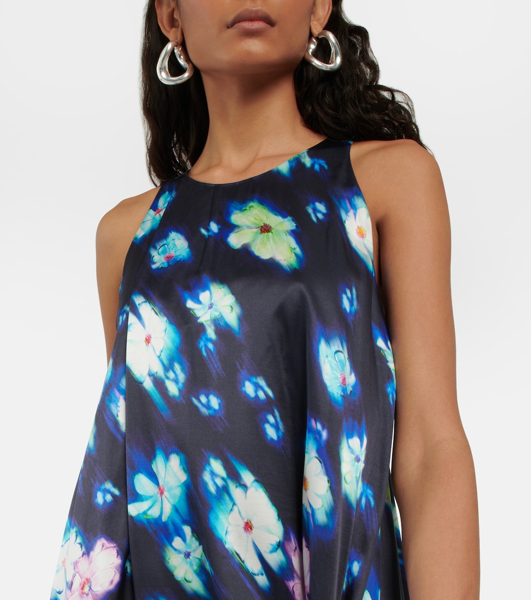 Floral satin midi dress | Dorothee Schumacher