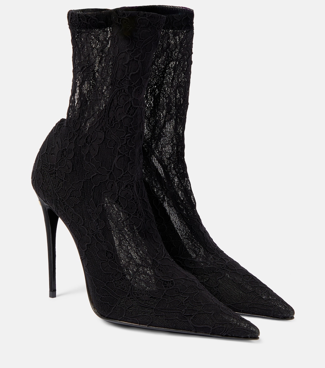 Bottines Lollo en dentelle et cuir | Dolce&Gabbana