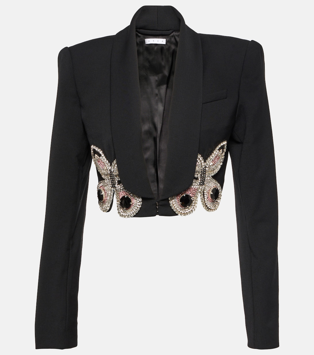 Verzierter Cropped-Blazer aus Wolle | Area