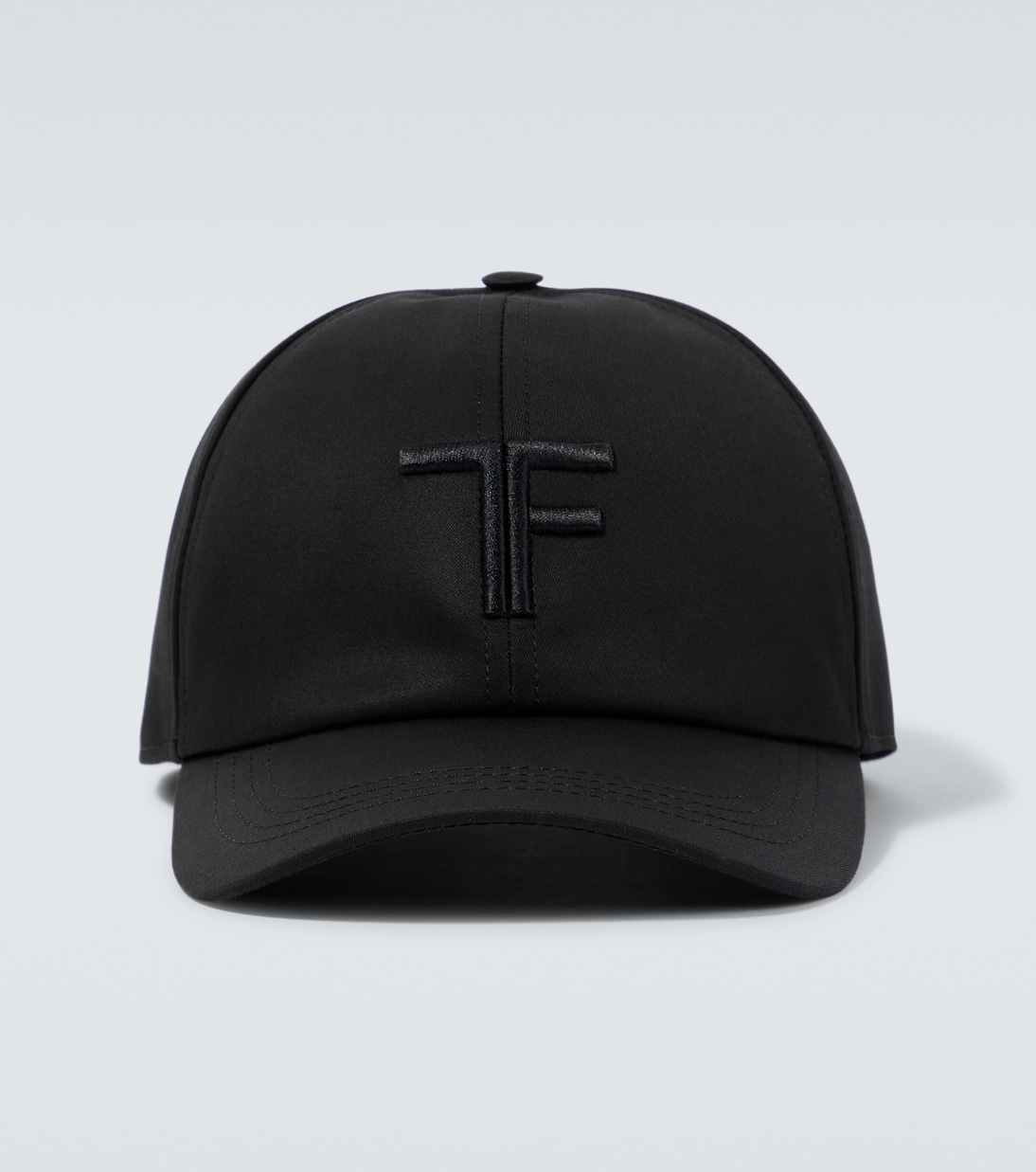 Embroidered canvas and leather cap | Tom Ford