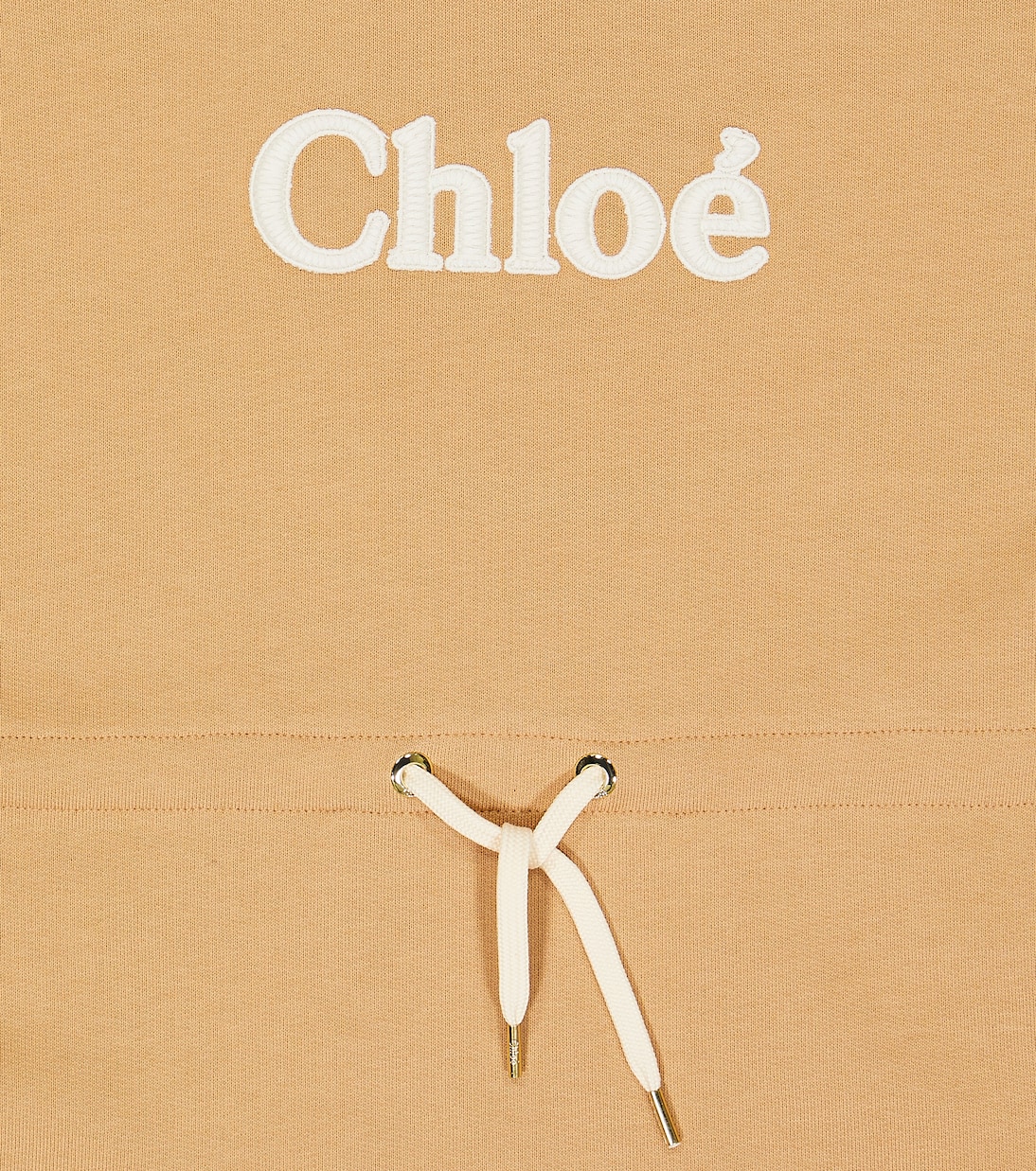Abito felpa in cotone con logo | Chloé Kids