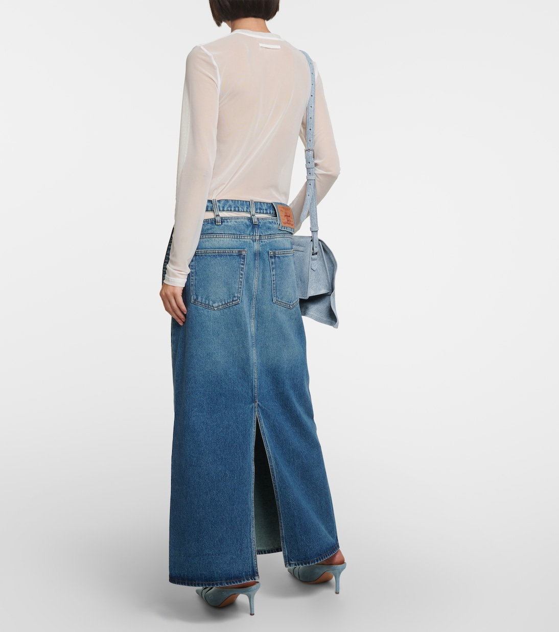 Falda larga Y Belt en denim | Y/Project
