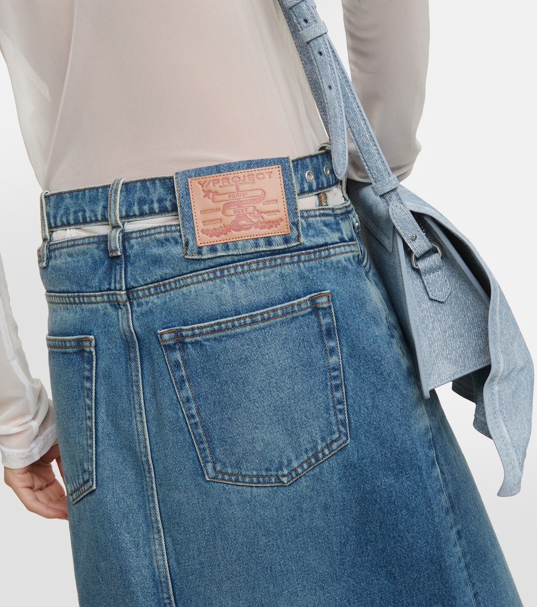 Falda larga Y Belt en denim | Y/Project