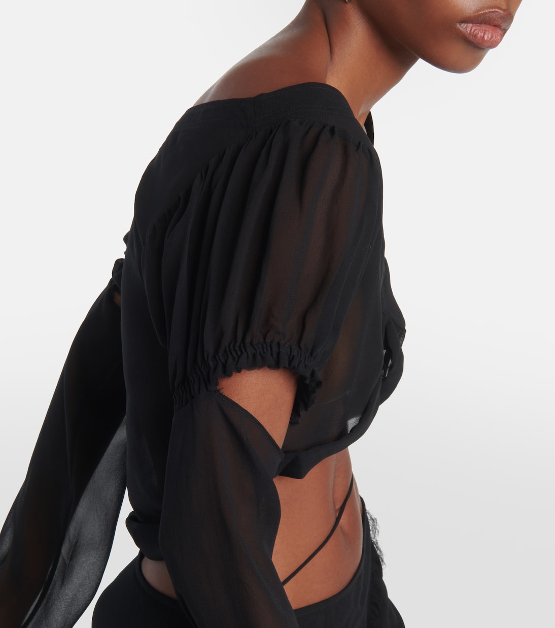 Top raccourci en soie | Acne Studios