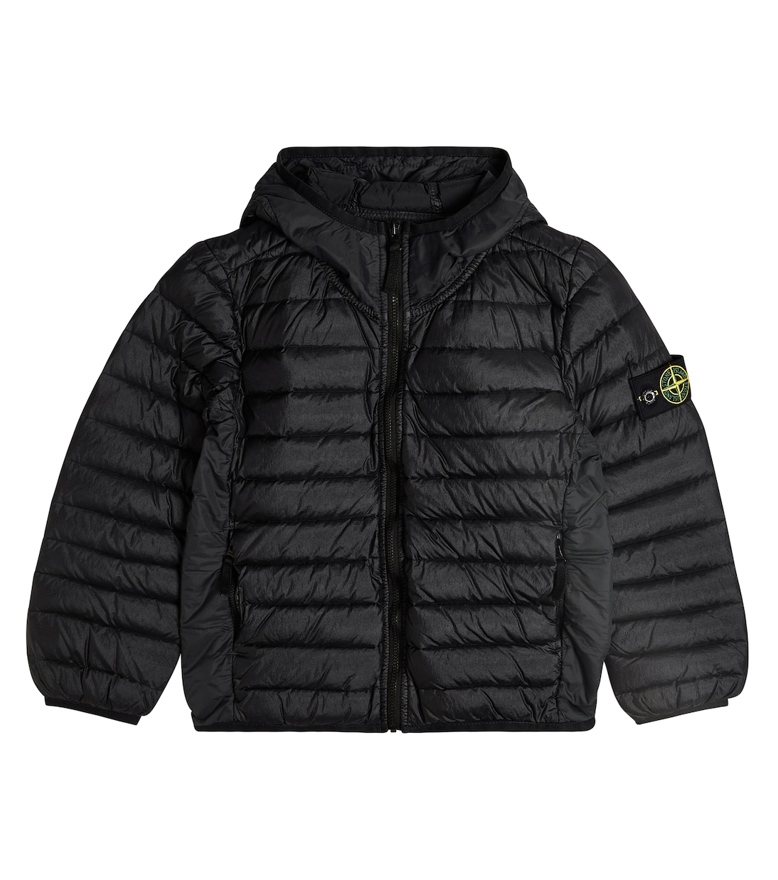 Chaqueta con capucha y paneles de plumas | Stone Island Junior