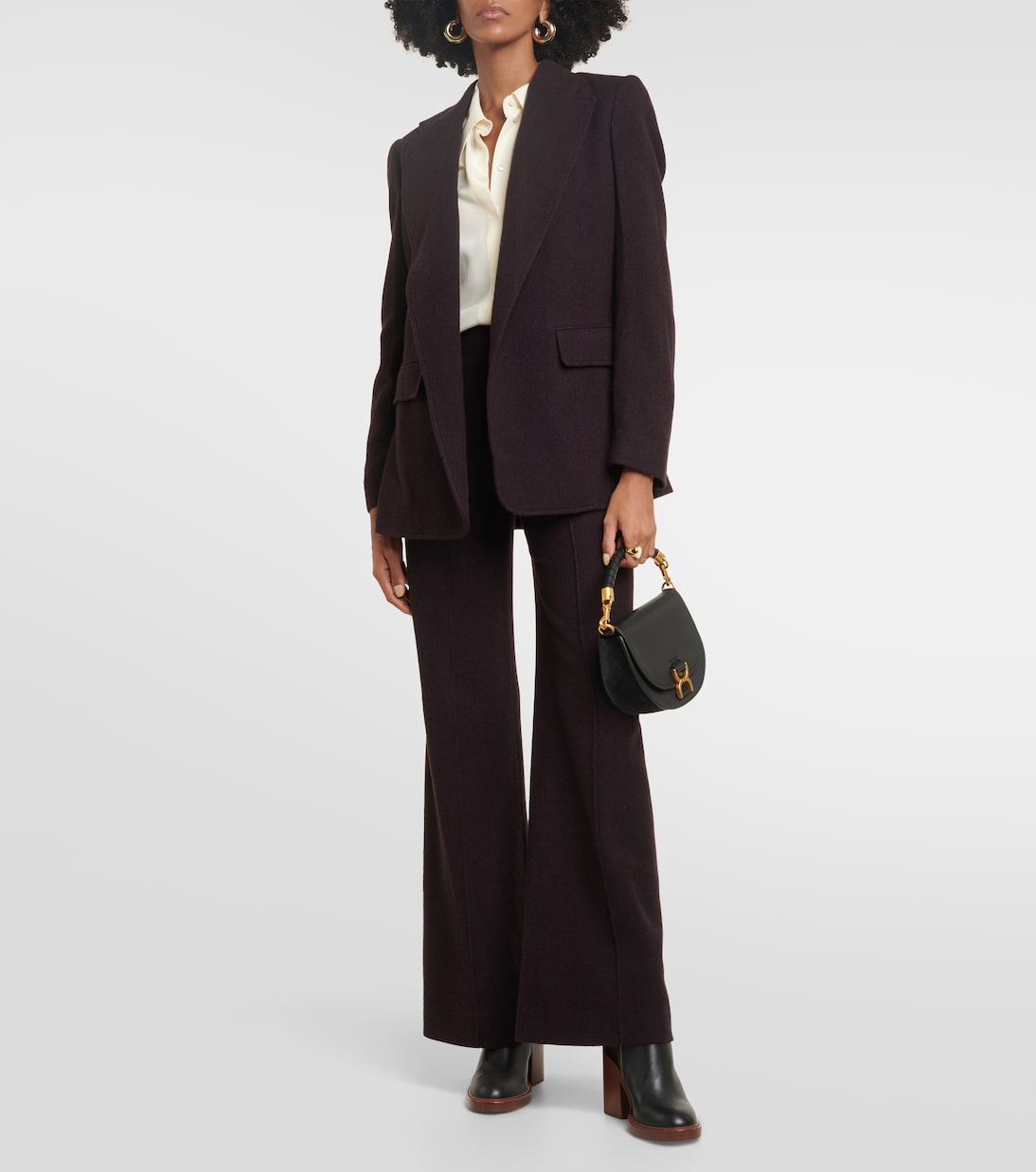 Wool and cashmere straight-leg pants | Chloé