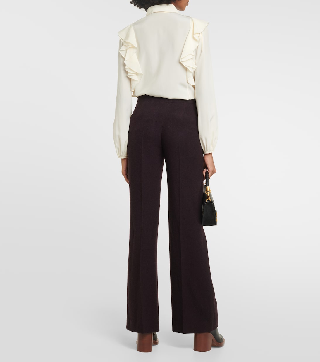Wool and cashmere straight-leg pants | Chloé
