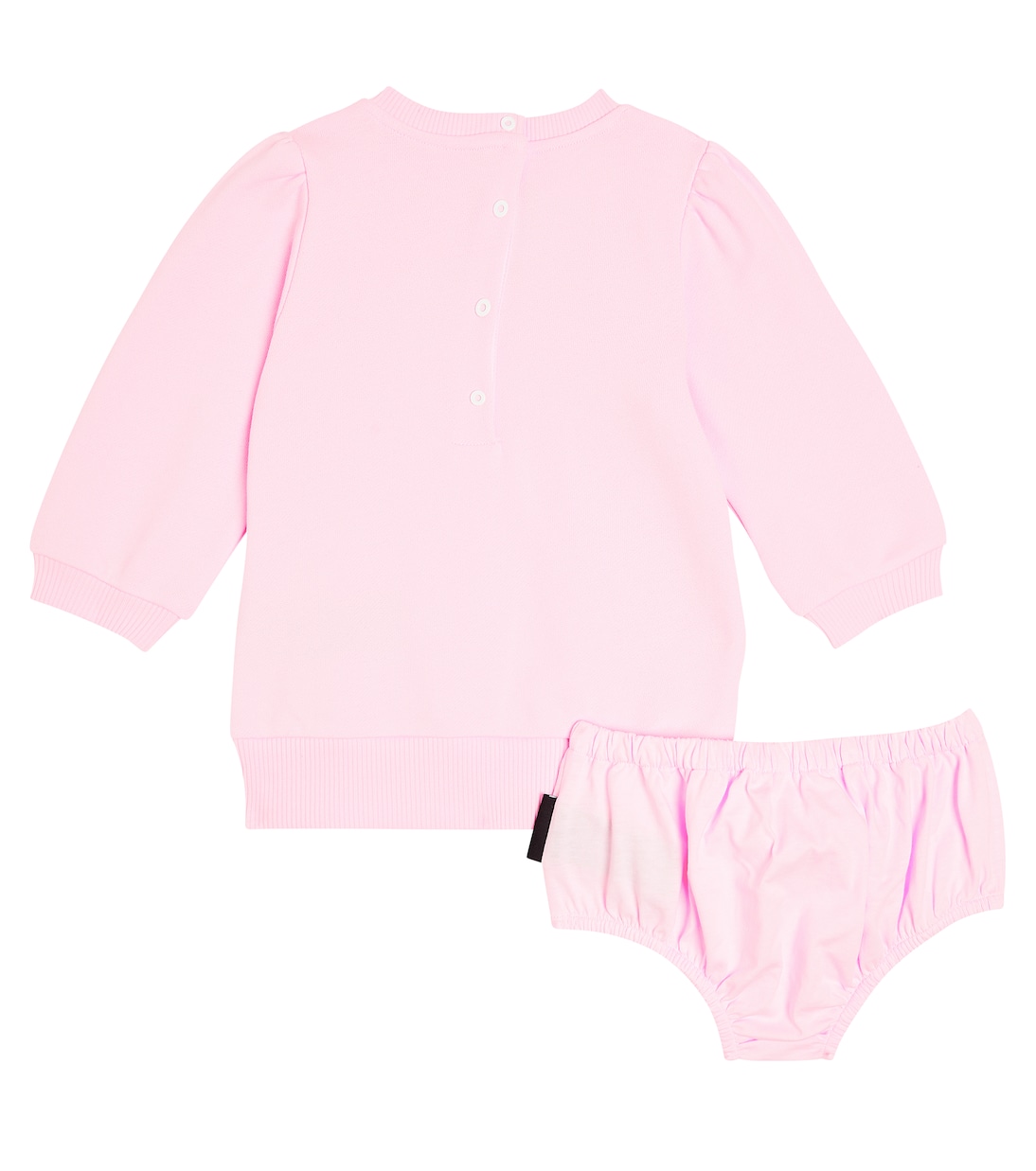 Baby logo cotton dress and bloomers set | Balmain Kids