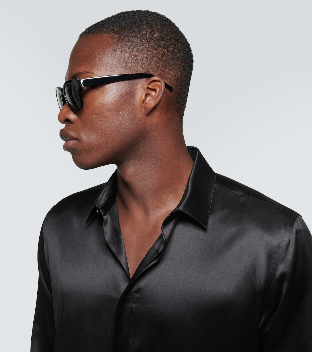 SL M124 square sunglasses in black Saint Laurent Mytheresa