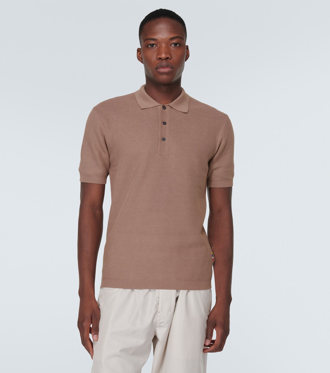 Polo Maranon de punto gofrado de algodón | Orlebar Brown